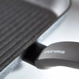 Moneta Greystone 11.5 in. Cast Aluminum Nonstick Square Grill Pan, Grey thumbnail 2