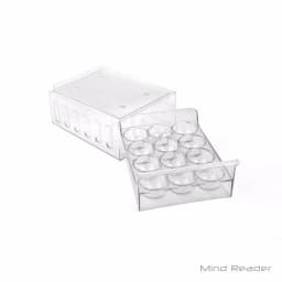 Mind Reader Clear Stackable 1-Dozen Egg Container Storage Drawer, Reusable BPA-Free Plastic thumbnail 1