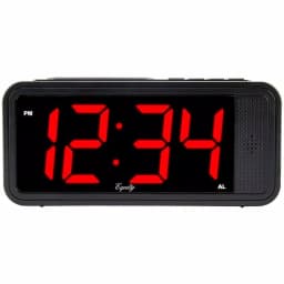 Equity by La Crosse Red 1.8 in. LED Quick Set Digital Alarm Clock with Dimmer and Battery Backup thumbnail 5