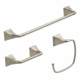 Delta Everly 3-Piece Brushed Nickel Bath Hardware Set with 24 in. Towel Bar thumbnail 1