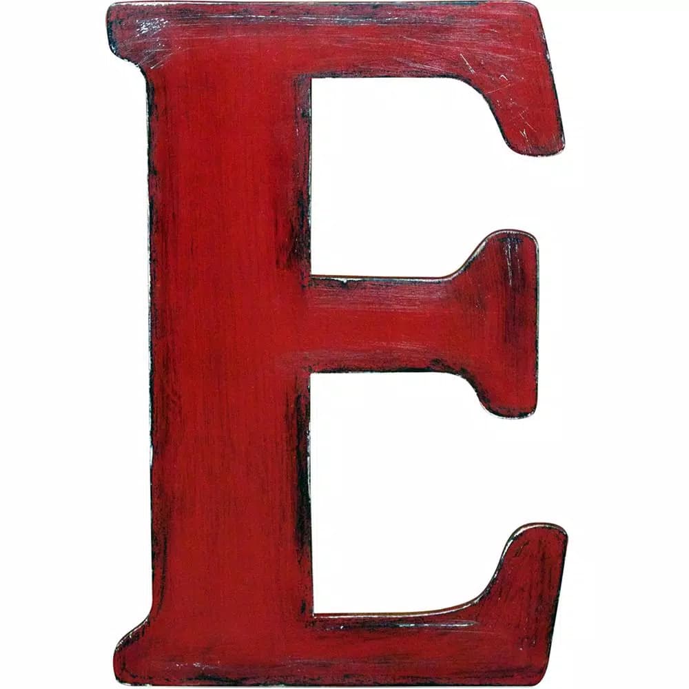 Jeff McWilliams Designs 15 in. Oversized Unfinished Wood Letter (E) - Industrial Style Wall Decor