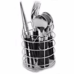 Gibson Home Sensations II 16-Piece Black Flatware Set with Wire Caddy, Service for 4 thumbnail 3