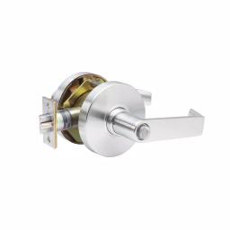 Taco DL-LHV Grade 1 Commercial Cylindrical Entry Lever, Clutch Function, Brushed Chrome thumbnail 2
