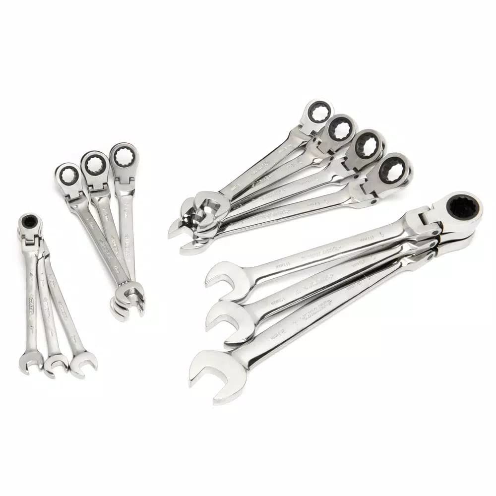 Husky 13-Piece Master Metric Flex Head Ratcheting Wrench Set