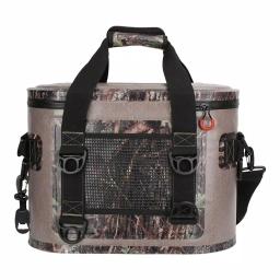 Camp-Zero 13.9 Qt. Soft Cooler, 20-Can Capacity, Beige and Camo thumbnail 4
