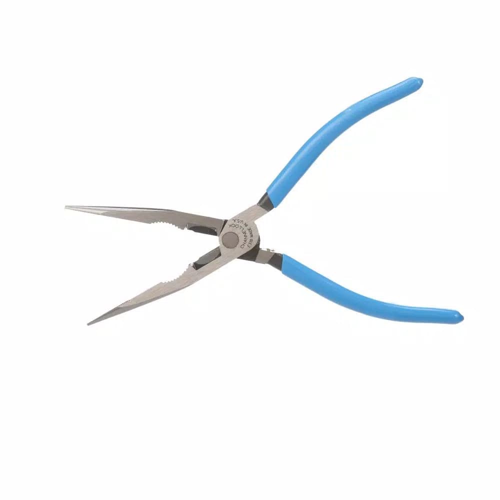 Channellock 8 in. XLT High Leverage Long Nose Pliers with Pipe Grip