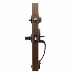 Copper Creek Mid Century Modern Tuscan Bronze Front Door Handleset with Zane Contemporary Lever Trim thumbnail 3