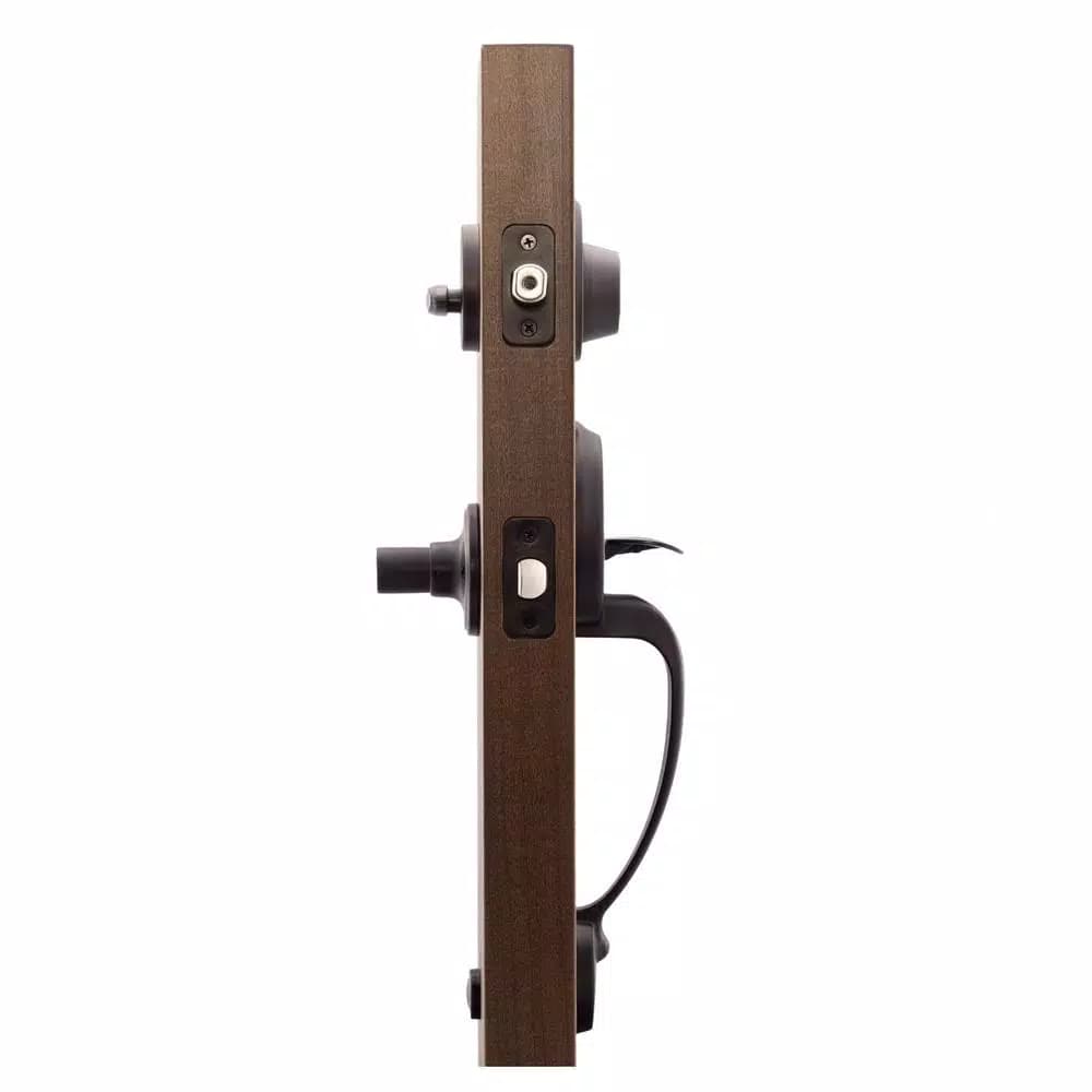Copper Creek Mid Century Modern Tuscan Bronze Front Door Handleset with Zane Contemporary Lever Trim
