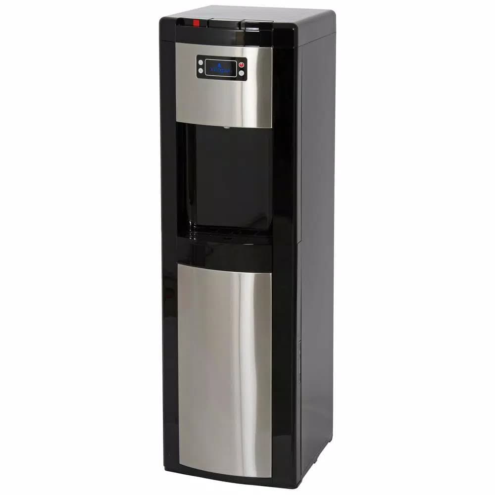 Vitapur Bottom Load Water Cooler Dispenser with Kettle Feature, Hot/Room/Cold, Black/Stainless Steel