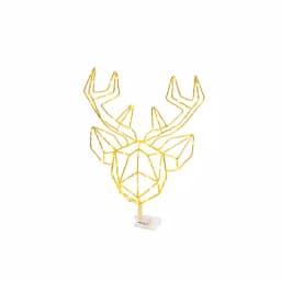 Unbranded 14.5 in. Geometric LED Deer Head Christmas Tree Topper - Warm White Lights thumbnail 1