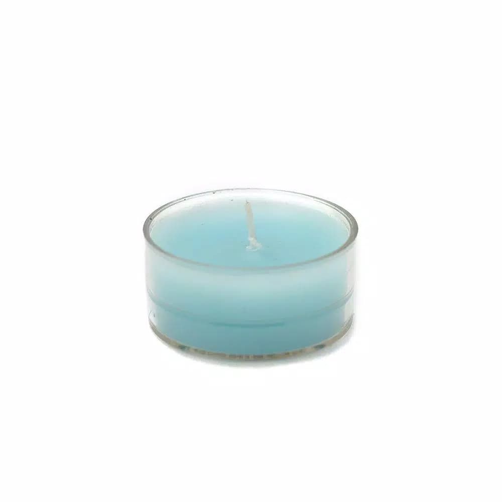 Zest Candle Turquoise Blue Tealight Candles, 1.5 in. Diameter, 50-Pack