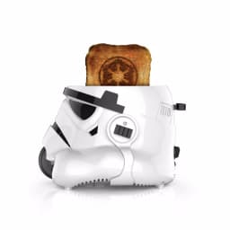 Pangea Brands Star Wars Stormtrooper 2-Slice White Toaster with Galactic Empire Logo Toasting thumbnail 2