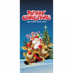 My Door Decor Santa's Take Off Christmas Front Door Mural Banner, 36 in. x 80 in. thumbnail 1