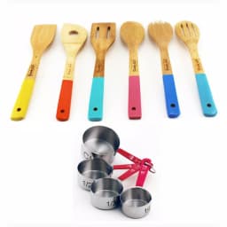 BergHOFF 10-Piece Bamboo Utensil and Stainless Steel Measuring Cup Set thumbnail 1