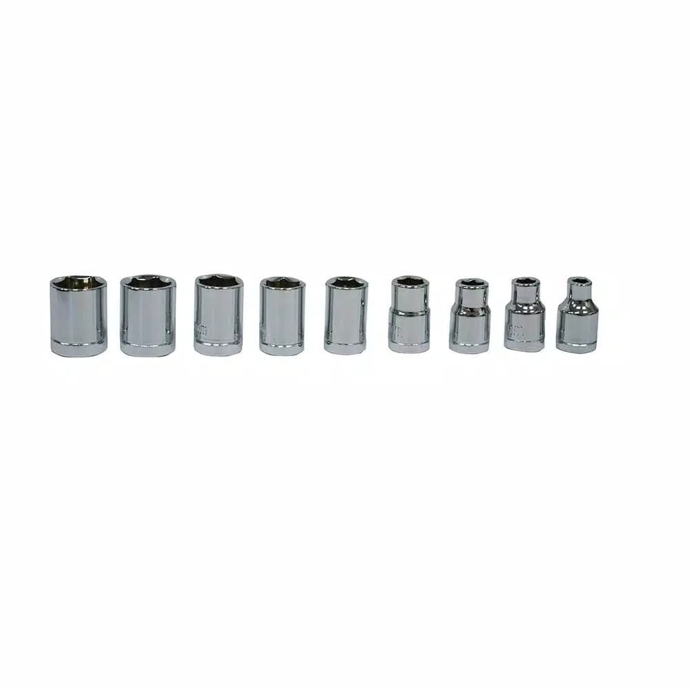 Best Value 27-Piece 1/4 in. and 3/8 in. Socket Set with Ergonomic Ratchet, SAE and Metric