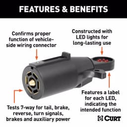CURT 7-Way RV Blade Connector Tester for Trailer Wiring thumbnail 6
