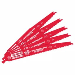 Diablo Demo Demon 9 in. Nail-Embedded Wood Reciprocating Saw Blades, 6/12 TPI (5-Pack) thumbnail 1