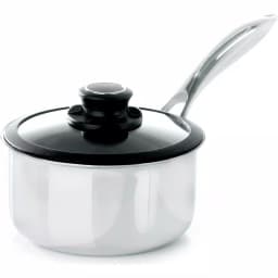 Black Cube 2.5 qt. Hybrid Stainless Steel Nonstick Sauce Pan with Glass Lid thumbnail 1