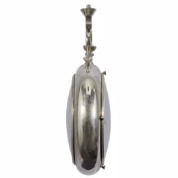 LITTON LANE 22 in. x 16 in. Vintage Pocket-Watch-Style Suspended Wall Clock, Silver Finish thumbnail 4
