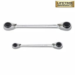Husky 4-Piece Quad Drive Reversible Ratcheting Wrench Set, SAE/Metric thumbnail 3