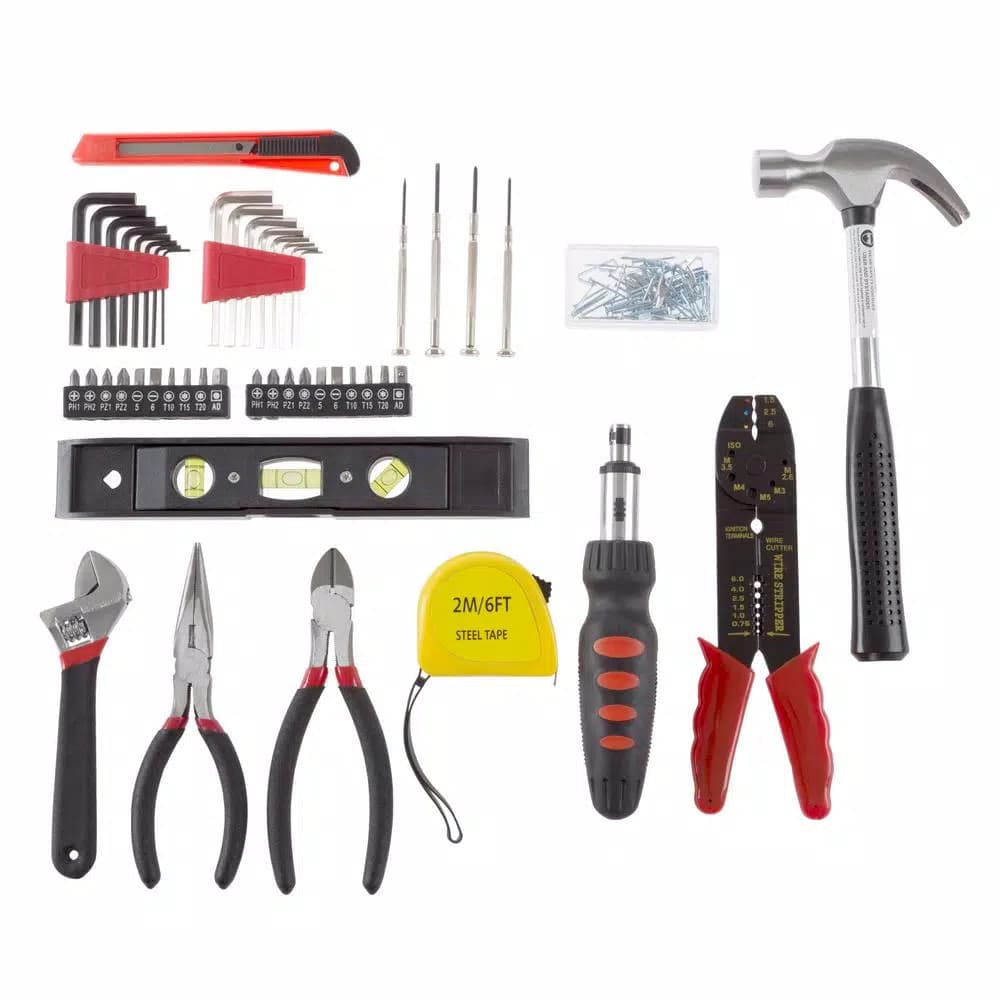 Stalwart 130-Piece Hand Tool Set with Compact Carrying Case