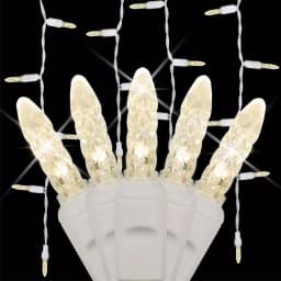 Wintergreen Lighting 7 ft. M5 LED Warm White Twinkle Icicle Light Set, 70 Lights thumbnail 1