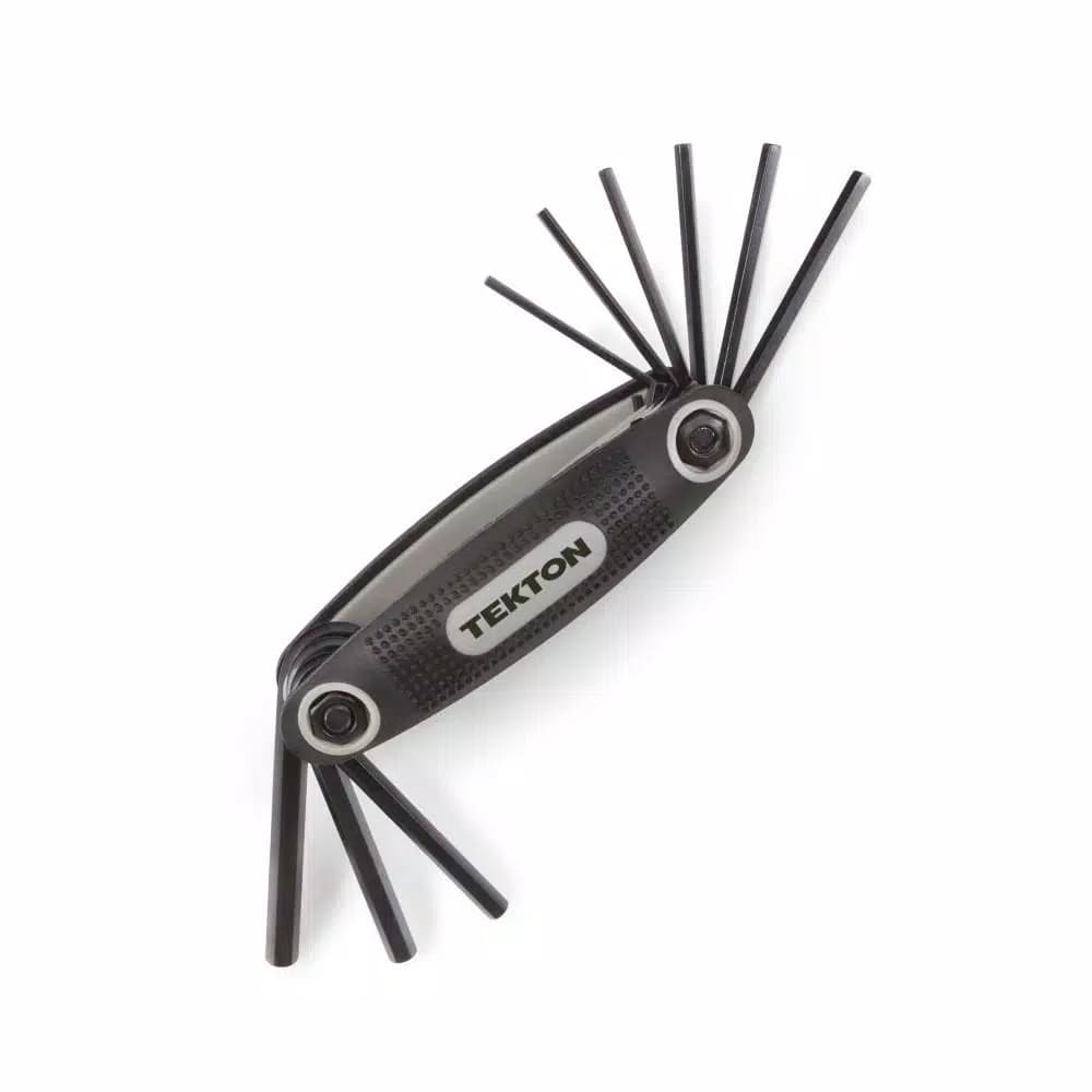 TEKTON 9-Piece Folding SAE Hex Key Wrench Set, 5/64-1/4 in.