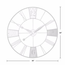 FirsTime 36 in. Multi-Color Vibrant Plaques Oversized Wall Clock thumbnail 4
