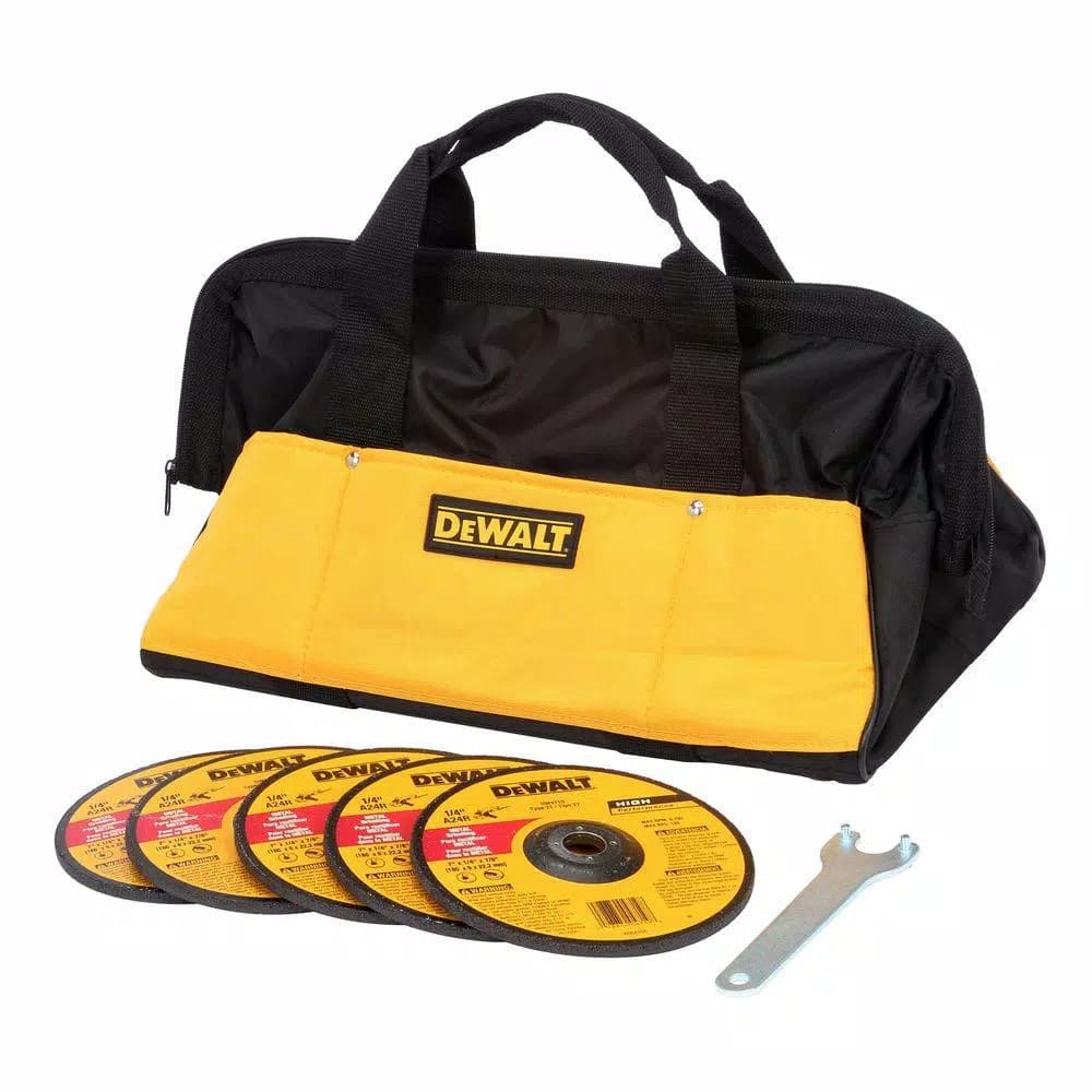 DEWALT 7 in. Heavy Duty Angle Grinder, 13 Amp, 8000 rpm with Bag and Wheels