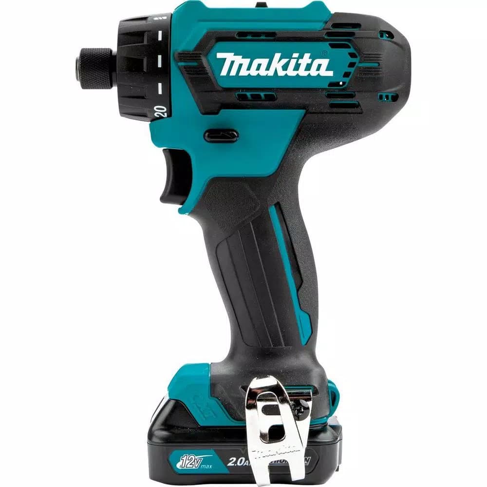 Makita 12V max CXT Cordless 1/4 in. Hex Screwdriver Kit, 2.0Ah