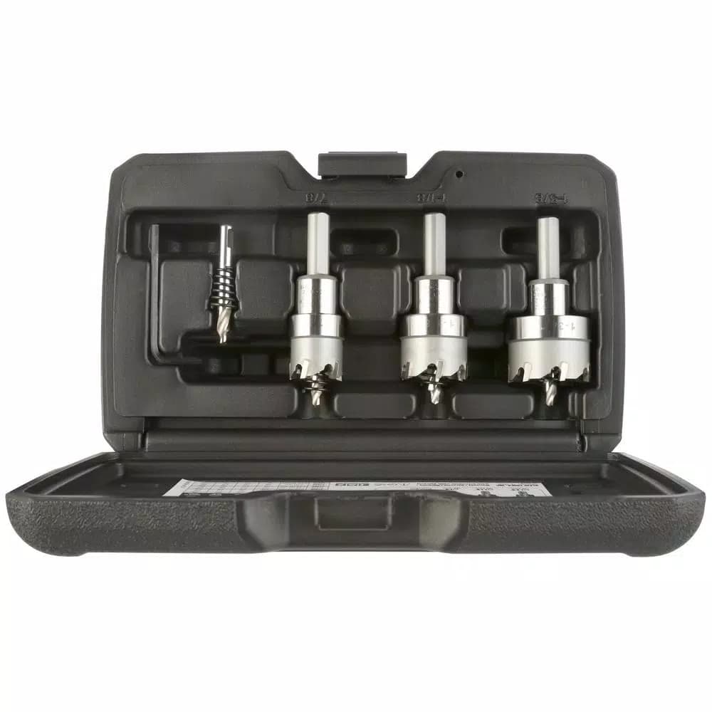 Klein Tools 4-Piece Carbide-Tipped Hole Cutter Set with Heavy Duty Carrying Case