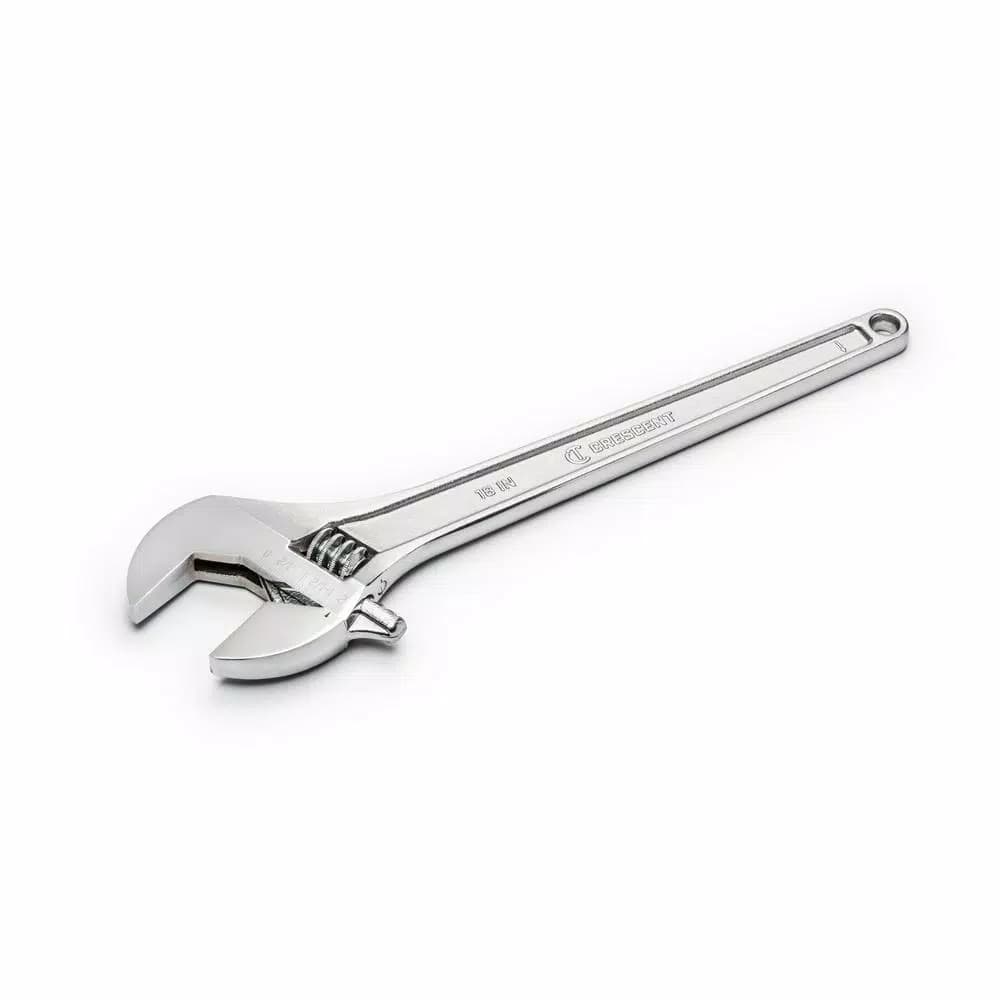 Crescent 18 in. Adjustable Wrench with Hex Jaw Design and Chrome Finish
