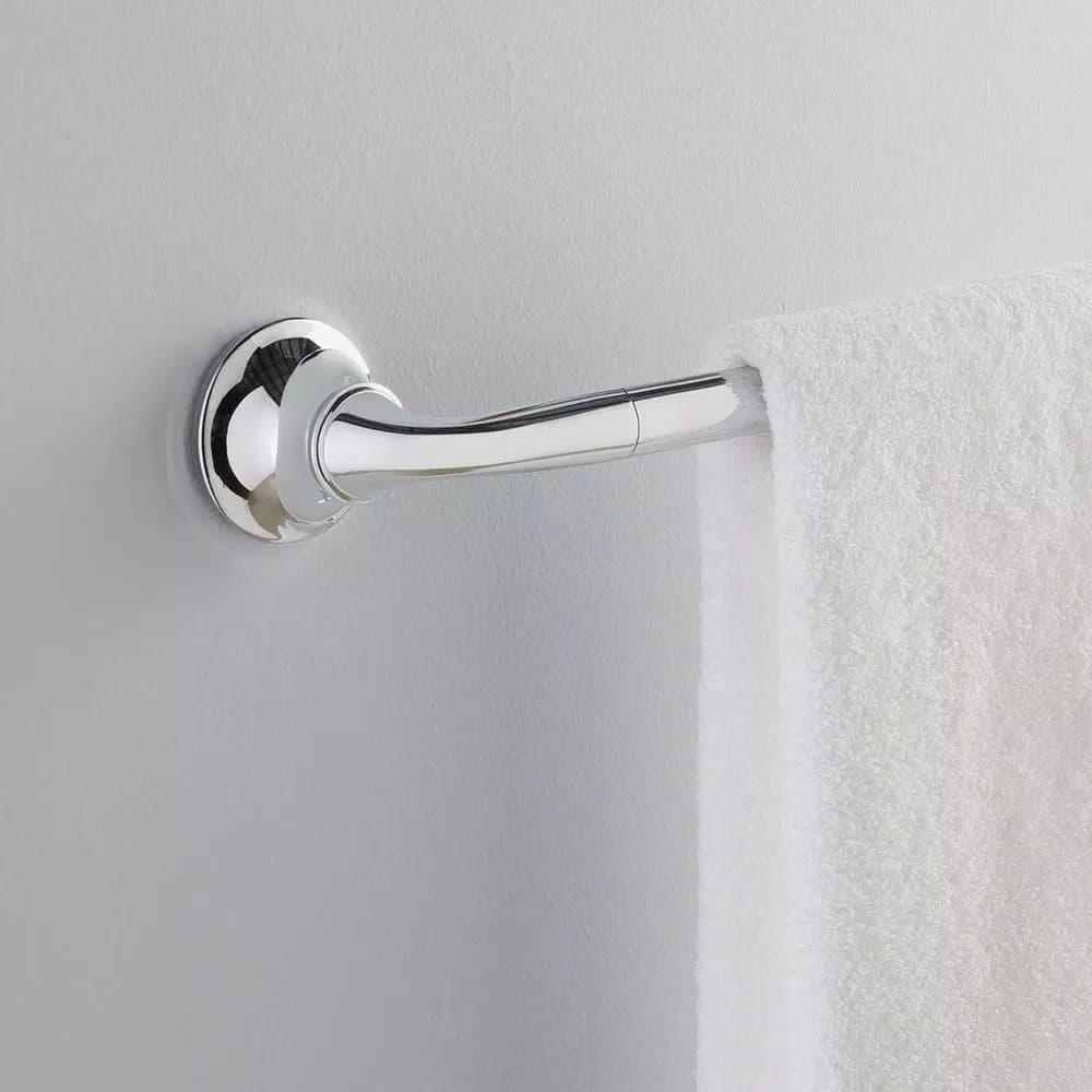 Kohler Forte Sculpted 24 in. Single Towel Bar, Polished Chrome