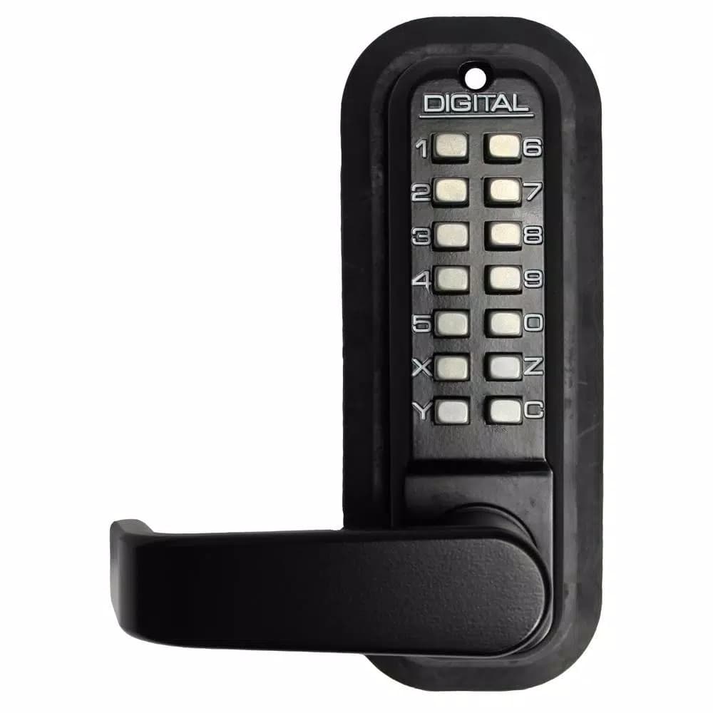 Unbranded LockeyUSA 2835 Mechanical Keyless Combination Lever Door Lock, Jet Black