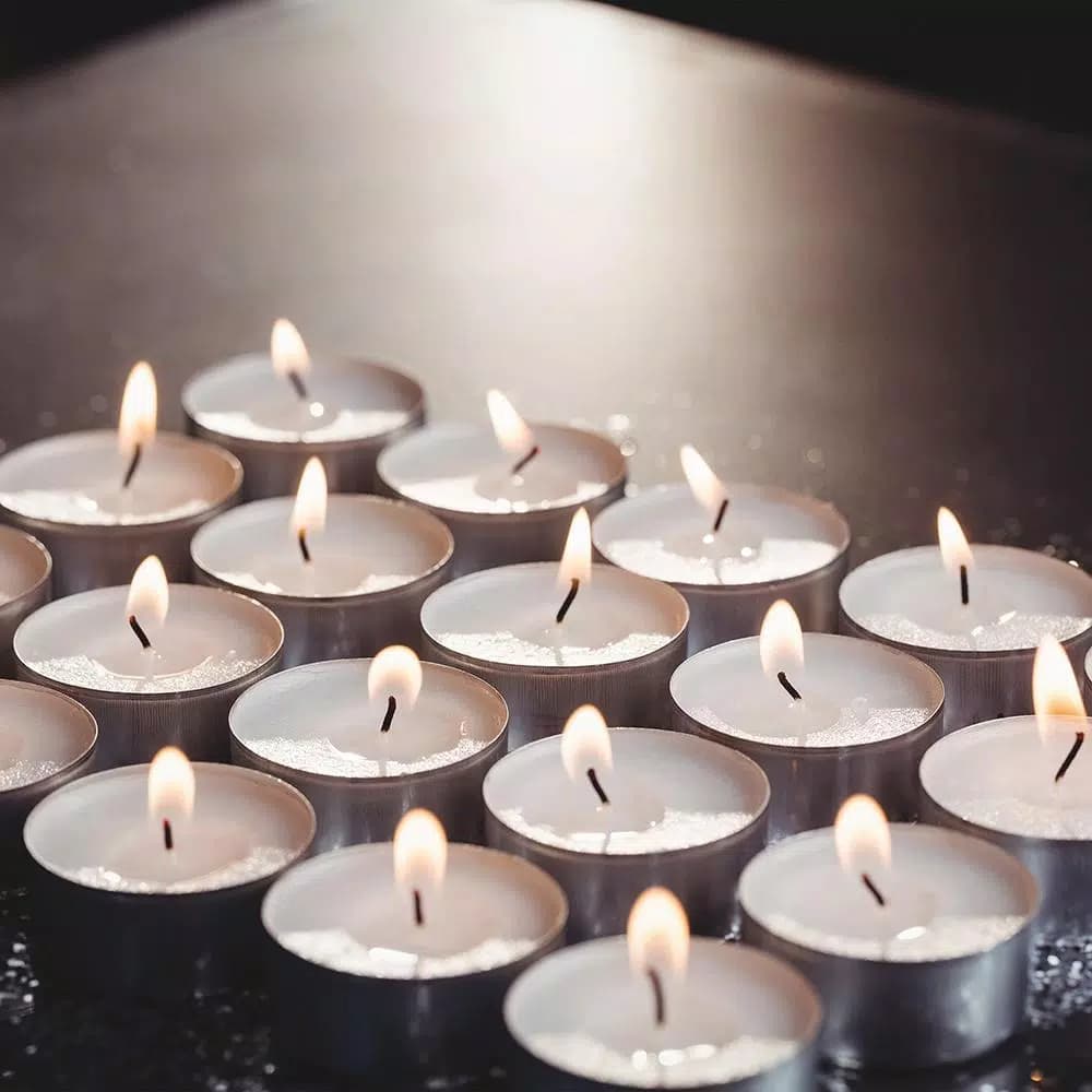 LUMABASE Unscented Tea Light Candles, 100-Count, White Paraffin Wax