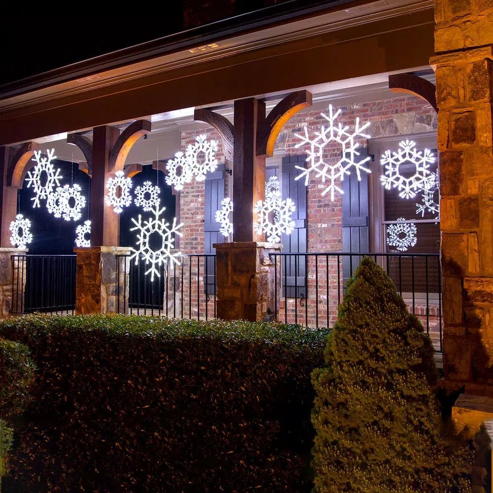Kringle Traditions 36 in. 105-Light LED Cool White Folding Snowflake Decoration