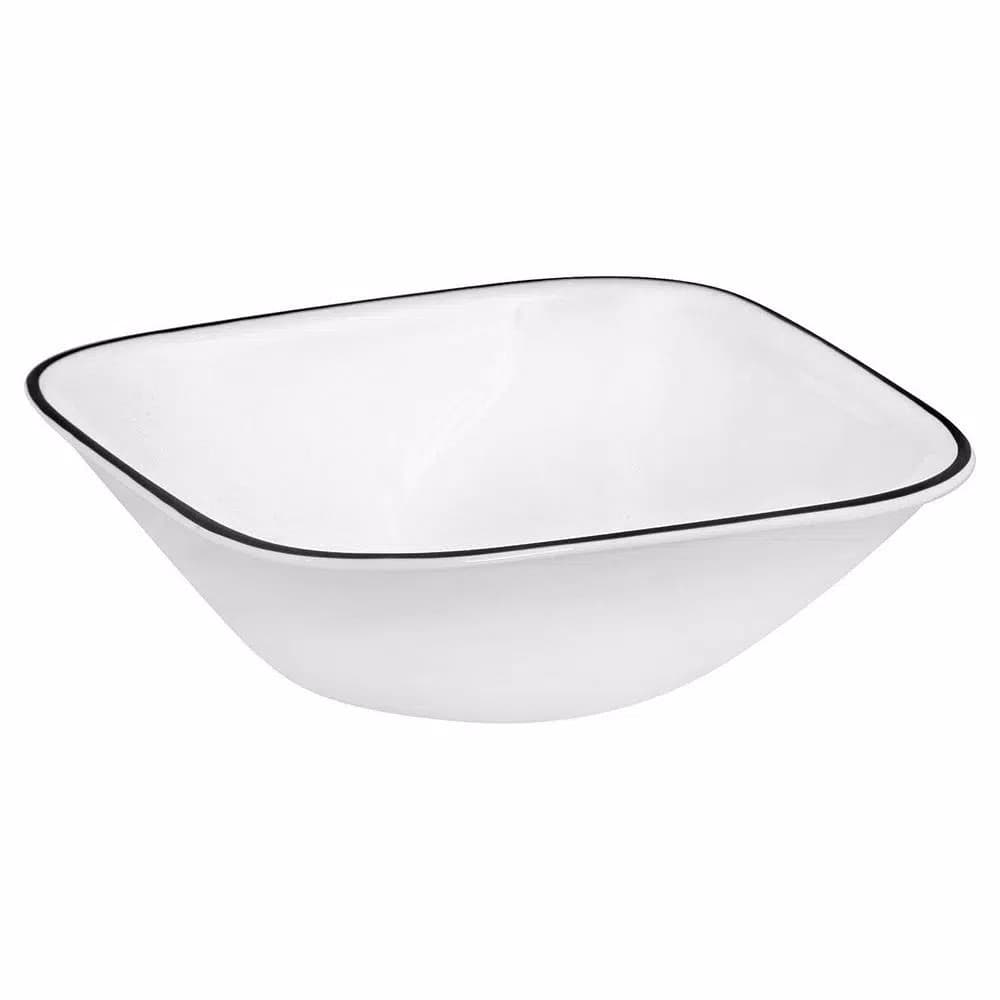 Corelle Square 16-Piece Black Trees Glass Dinnerware Set, Service for 4