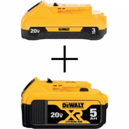 DEWALT 20V MAX Lithium-Ion Battery Pack Bundle - (1) 3.0 Ah and (1) 5.0 Ah Battery thumbnail 1
