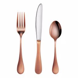Artaste Rain 36-Piece 18/10 Stainless Steel Flatware Set, Antique Copper Finish, Service for 12 thumbnail 1
