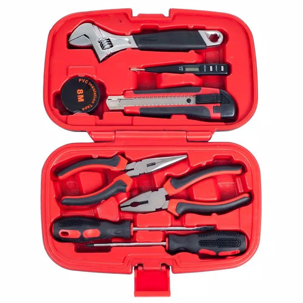 Stalwart 9-Piece Multipurpose Tool Kit for Car, Home, and Office