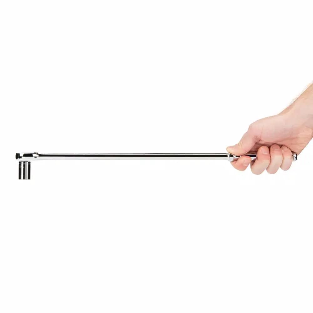 Tekton 3/8 in. Drive x 18 in. Ratchet, 90-Tooth Ultra-Compact Head, Long Handle