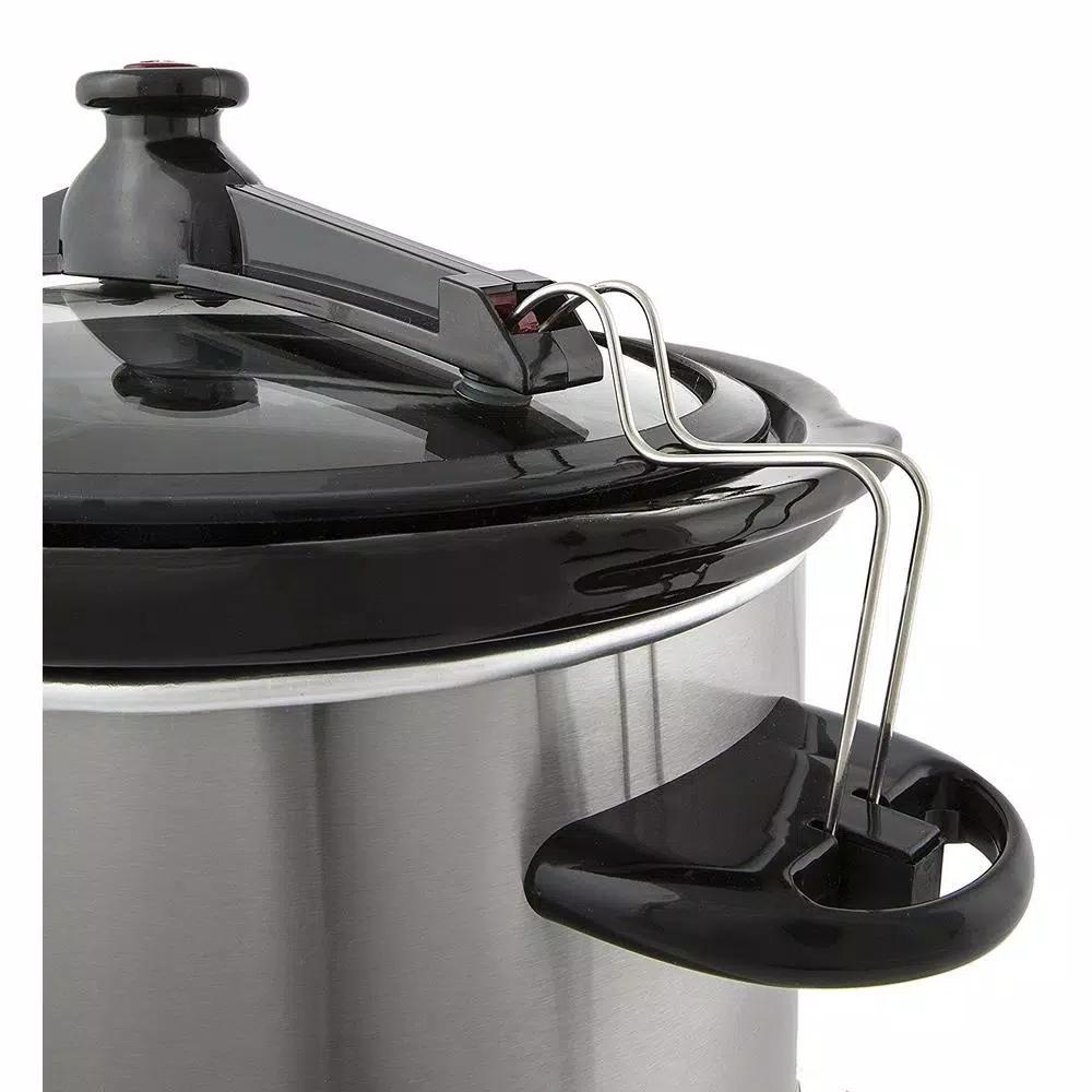 Elite Platinum 8.5 Qt. Stainless Steel Slow Cooker with Locking Lid and Silicone Gasket Seal