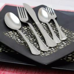 Gibson Home South Bay 65-Piece Stainless Steel Flatware Set with Wire Caddy, Service for 8 thumbnail 3