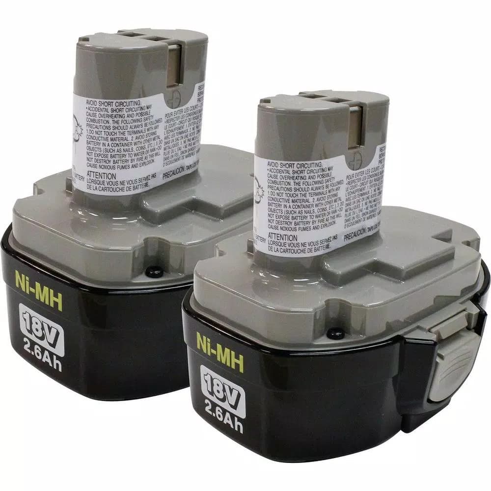 Makita 18V 2.6 Ah Ni-MH Pod Style Battery Pack, 2-Pack