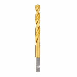 Milwaukee SHOCKWAVE Red Helix Titanium Drill Bit, 21/64 in., 1/4 in. Hex Shank thumbnail 1