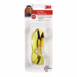 3M Flat Temple Safety Glasses with Amber Lenses, High-Impact Protection thumbnail 2