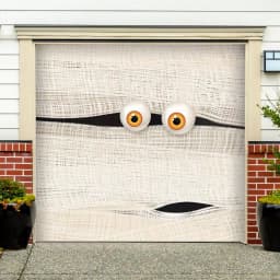 My Door Decor 7 ft. x 8 ft. Mummy Face Halloween Garage Door Mural thumbnail 2