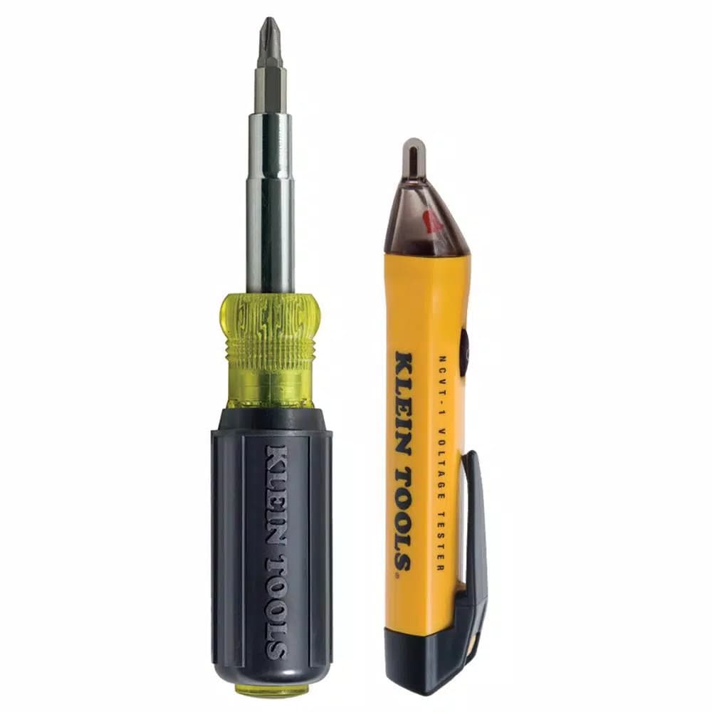 Klein Tools 2-Piece Set: 11-in-1 Screwdriver/Nut Driver and Non-Contact Voltage Tester