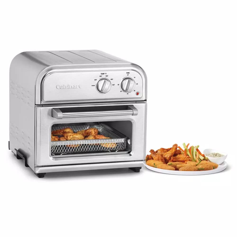 Cuisinart Compact Stainless Steel Air Fryer with Fry Basket and Drip Tray