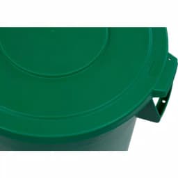 Carlisle Bronco 32 Gallon Round Green Recycling Trash Can, Lidless with Recycling Logo (4-Pack) thumbnail 4